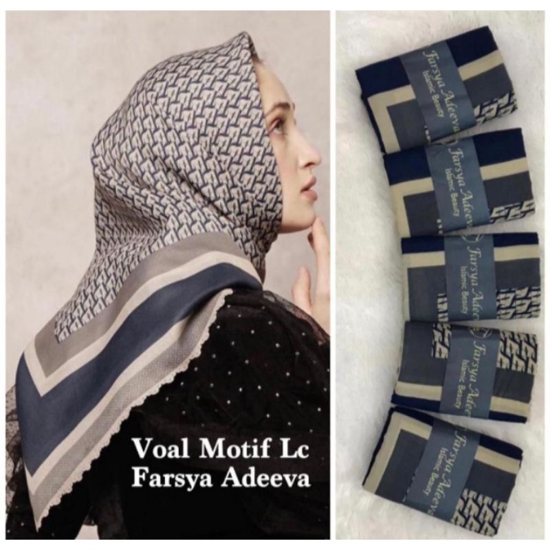 HIJAB SEGIEMPAT TERBARU VOAL MOTIF MERAK SEGIEMPAT MOTIF LASERCUT VOAL PREMIUM