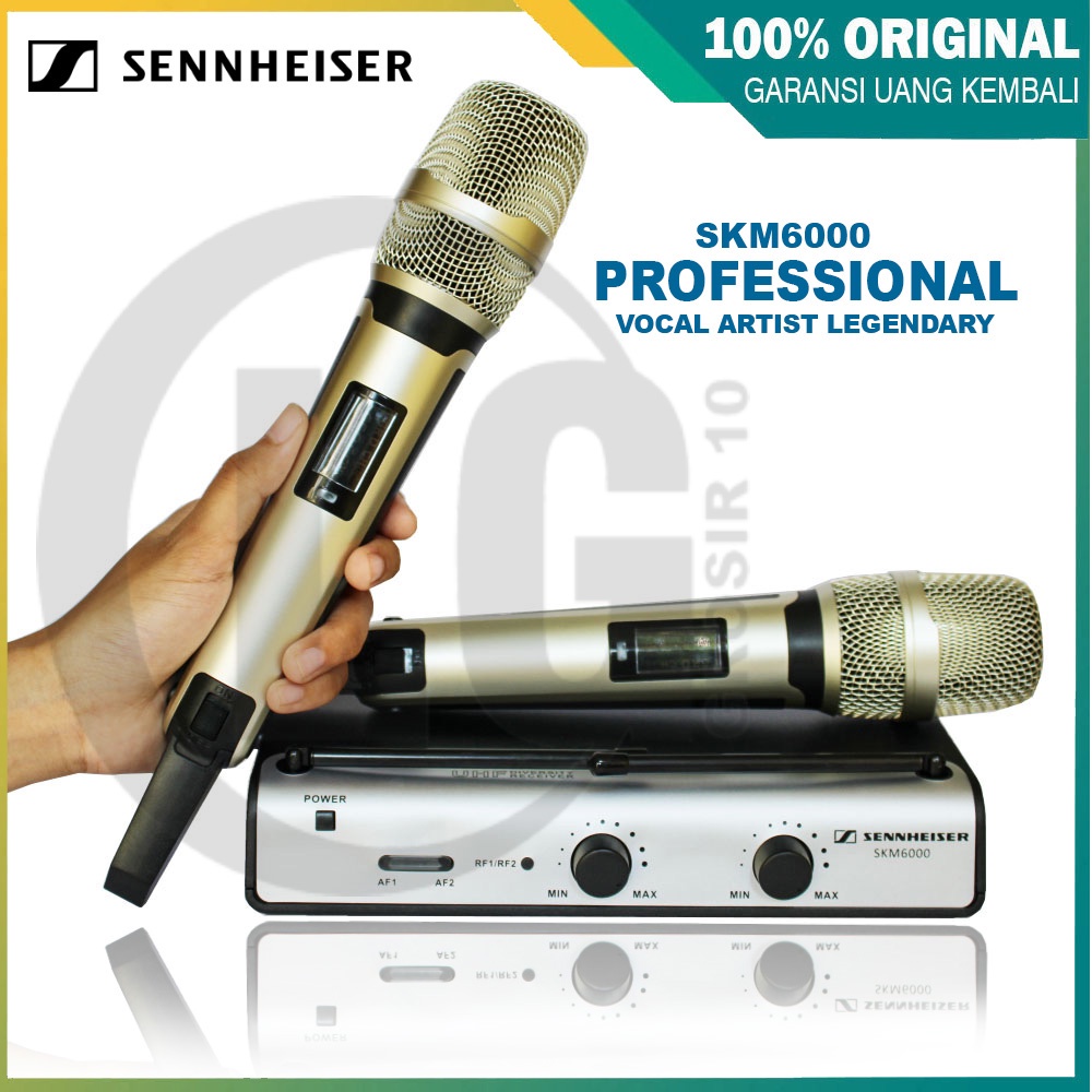 Mic Wireless Sennheiser SKM 6000 Original / Mik Vocal Karaoke UHF  Garansi Resmi SKM6000