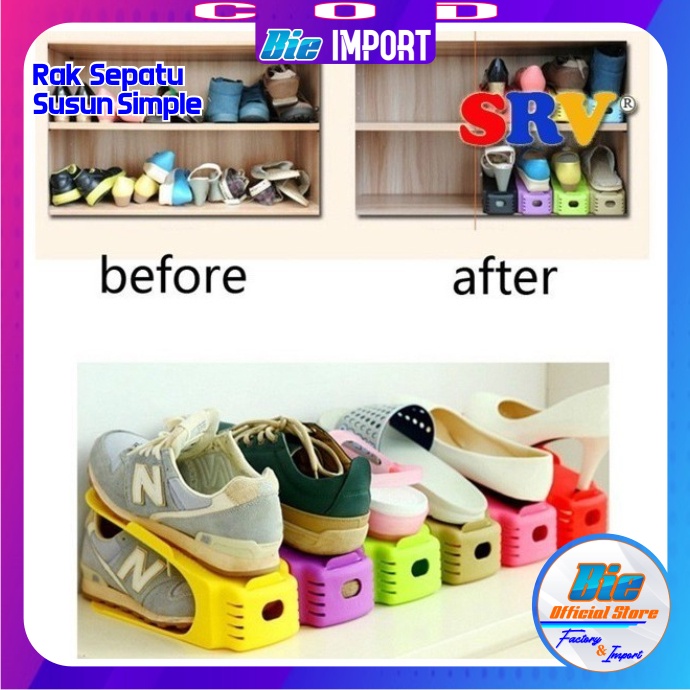 Rak Sepatu 2 Susun Portable Impor Best Seller