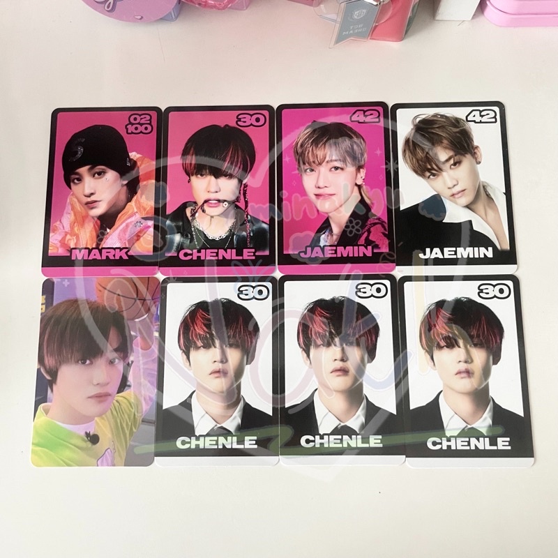 [READY STOCK & OFFICIAL] Concept/Konsep Chenle Basket Jaemin Mark Selca Trading Card NCT Dream Glitc