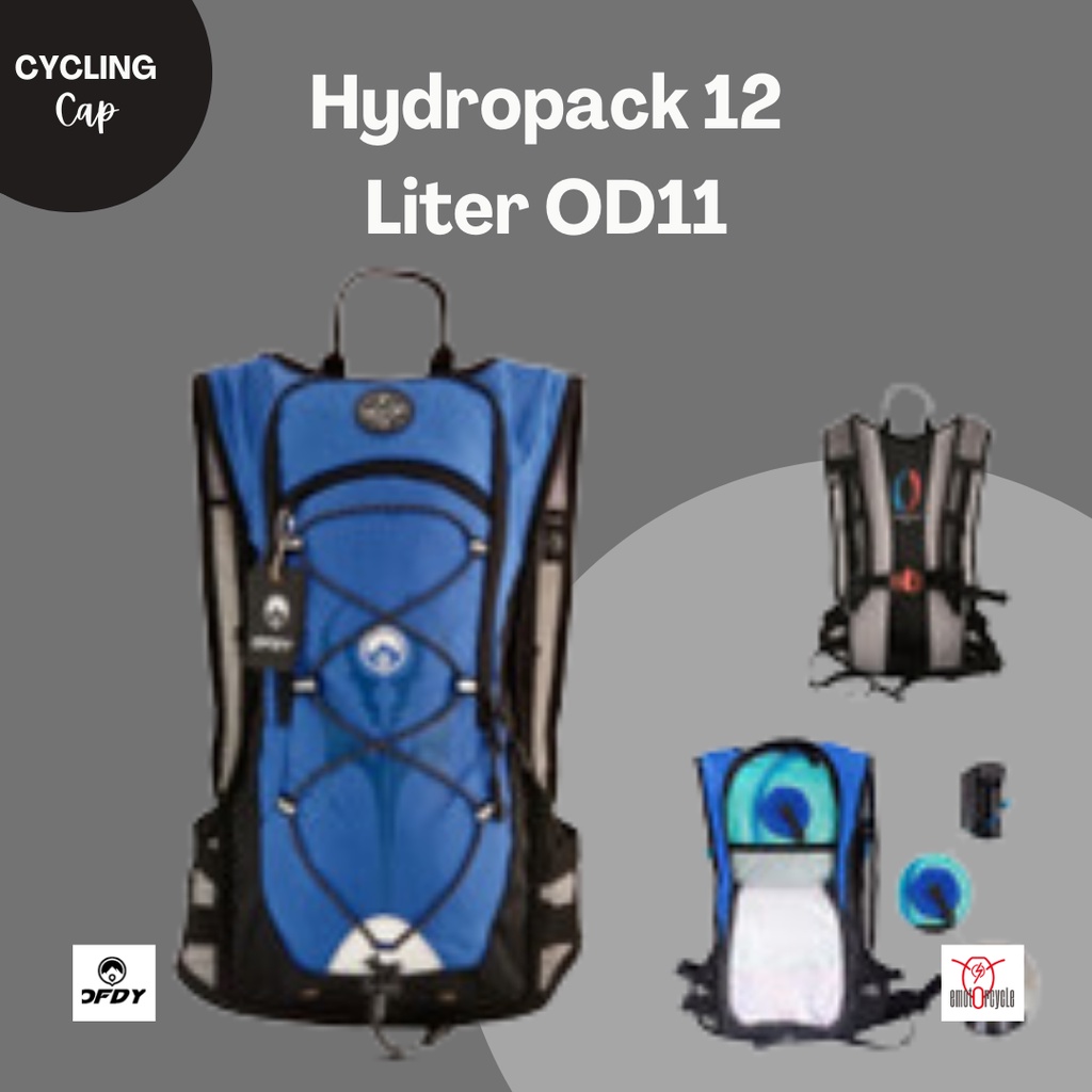 Ofdy Tas Ransel Hydropack 12 Liter Sepeda Gunung MTB Seli Warna Biru