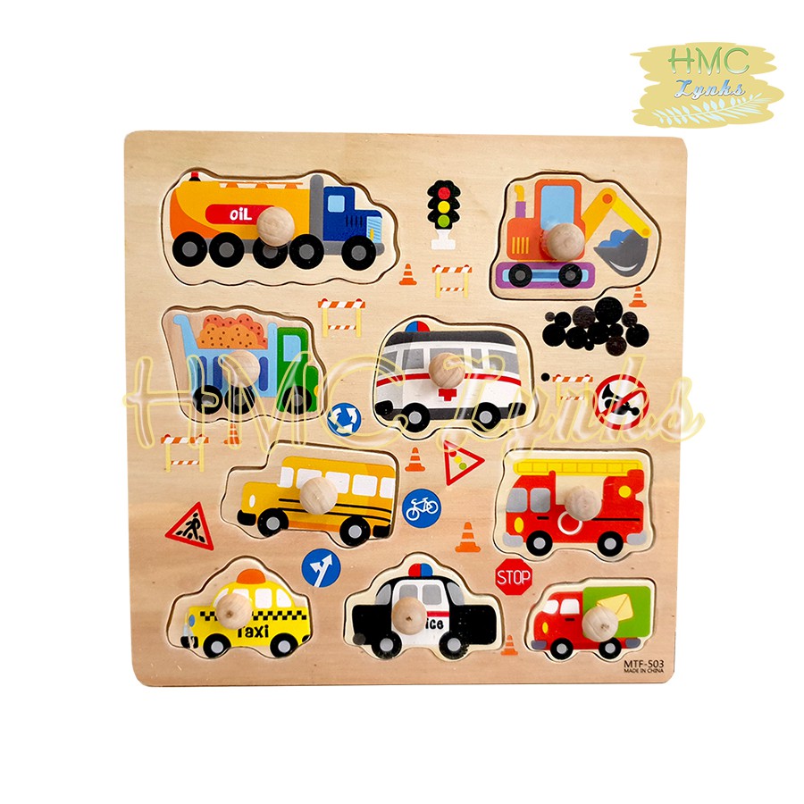 PUZZLE KAYU KNOB MOBIL