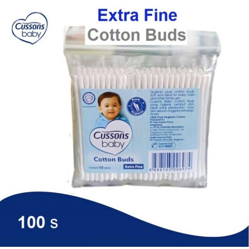 Cussons Baby Cotton Buds Reguler &amp; Extra Fine Isi 50s -100s