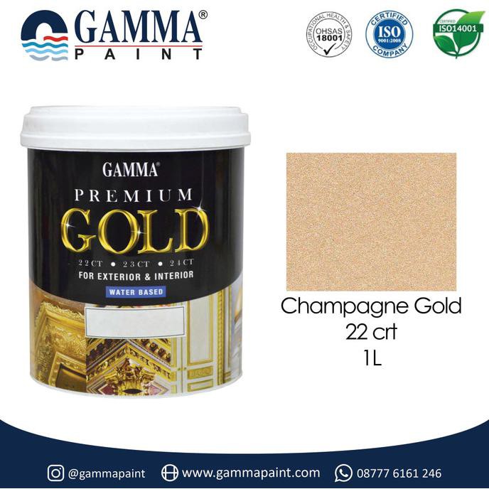 

Premium Gold - Champagne gold 22 Carat - Cat metalik 1L