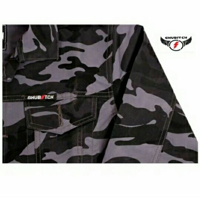 Jaket Camo Canvas Pria Model Trucker