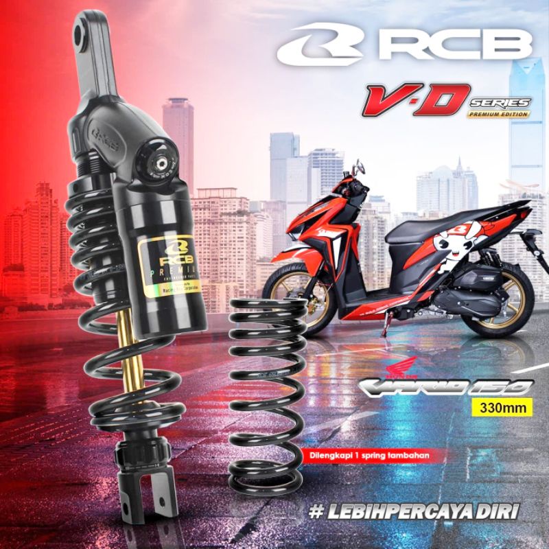 shockbreaker rcb full black as gold matic RCB VS &amp; MB 2 Black SERIES Premium Mio, Vario, Vario125, Vario 125 New, Vario150, Vario 150 New, Vario 160, Beat, Beat New, Beat Fi, Beat Street, Beat Deluxe, Scoopy New, Sky Drive Geneo, Mio M3
