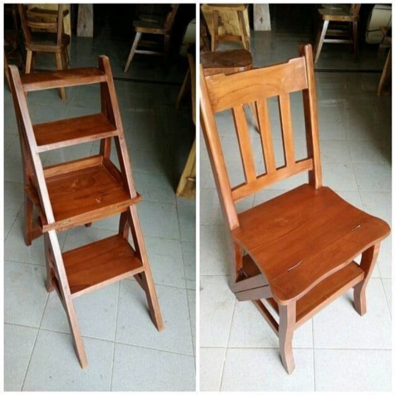 Kursi tangga | kursi lipat tangga | jati
