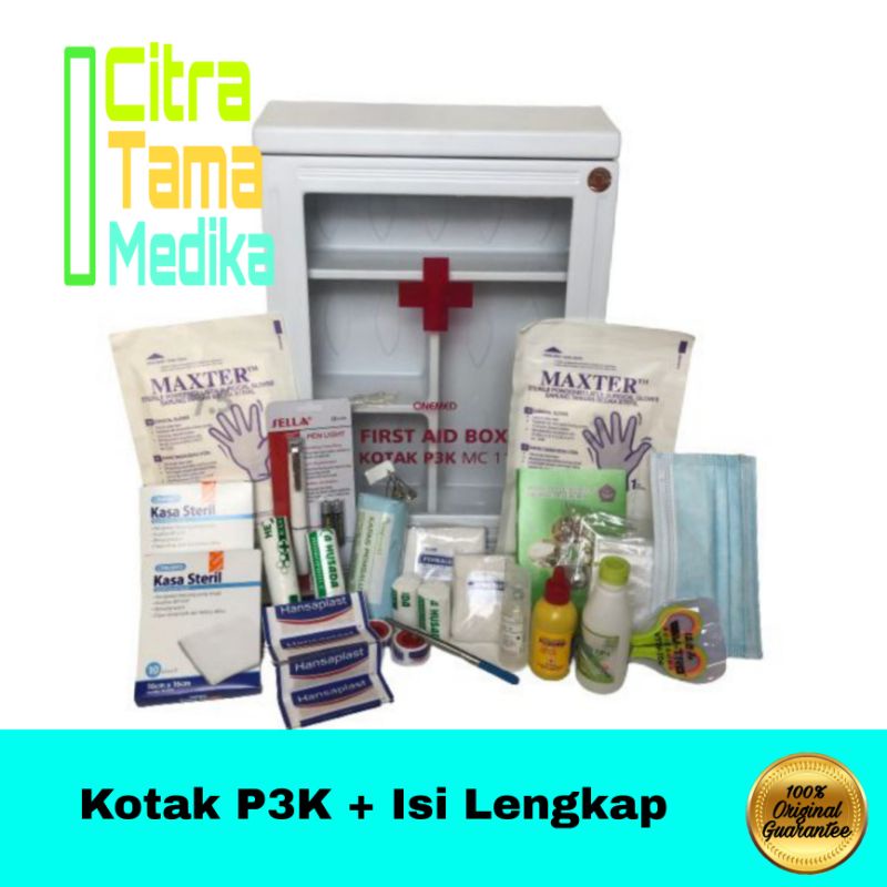 Paket Kotak P3K Besar Dinding dan Isi Lengkap / Paket P3K Tipe A / Paket P3K Tipe B / Paket P3K Tipe