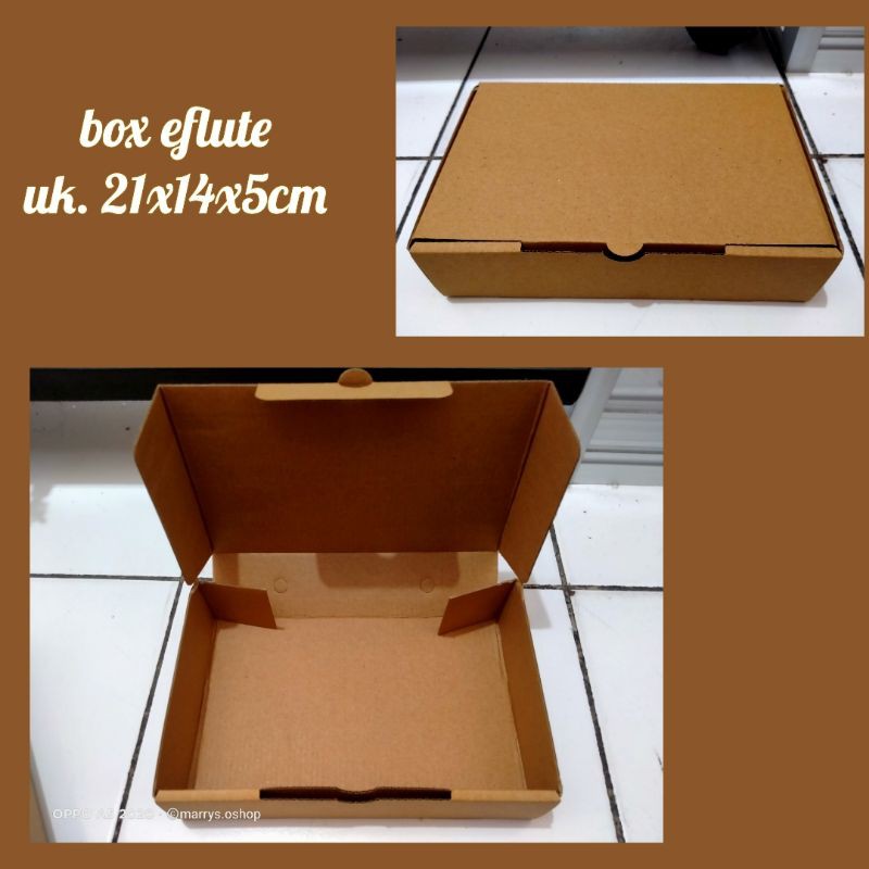 

10pcs box eflute 21x14x5cm dus packaging kotak kardus coklat
