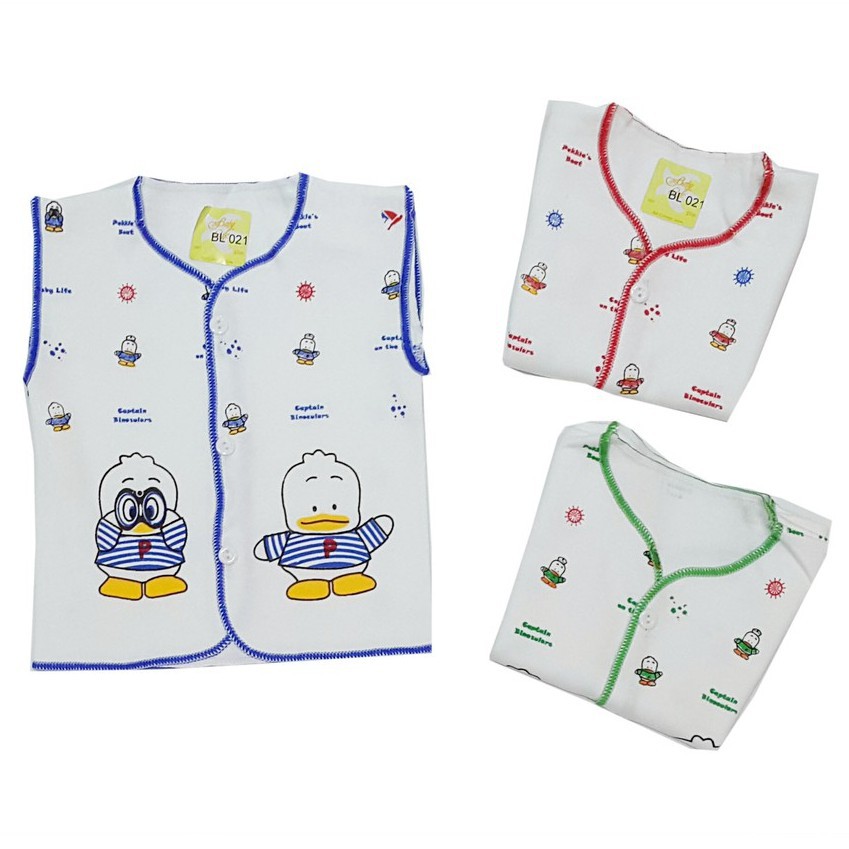 3PC BAJU BAYI BABYLIFE KUTUNG USIA NEWBORN  BAHAN LEMBUT HALUS &amp; SNI