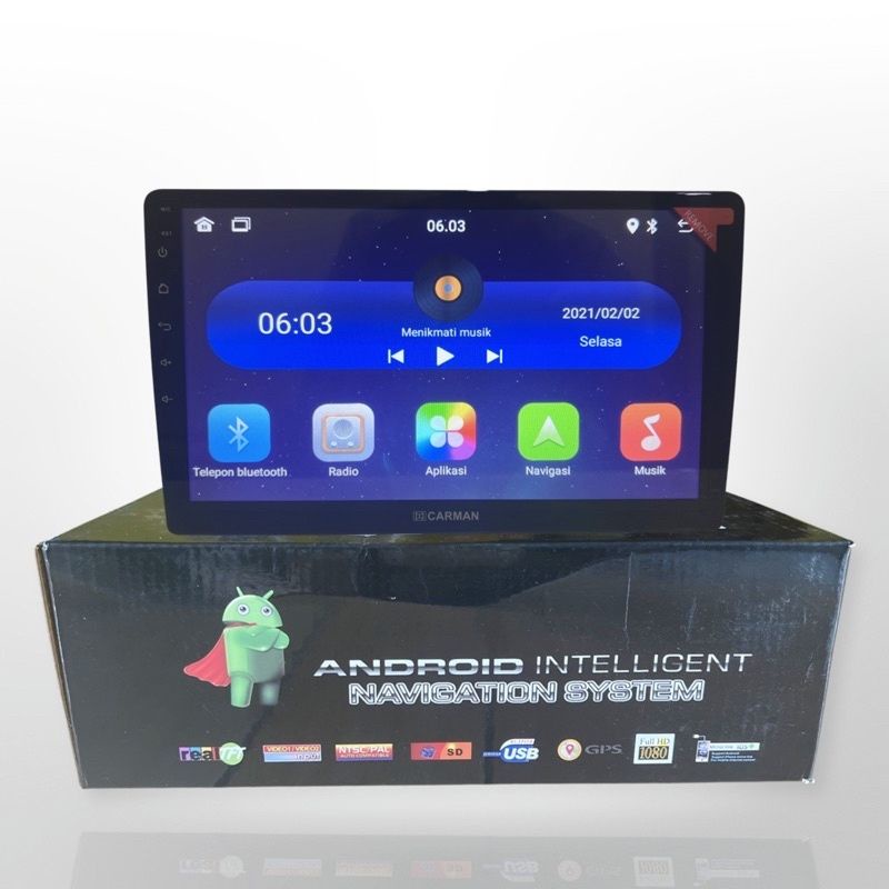 Head unit Android CARMAN 7 Inch 9 Inch 10 Inch Memory 2/32 Full Glass-10 inch