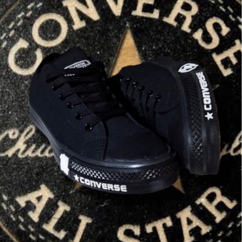 Sepatu Sneakers Pria Black Abu Hitam Sepatu Casual Pria Kekinian