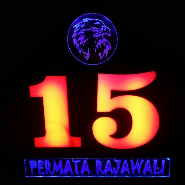 Nomor dan alamat rumah akrilik dengan led