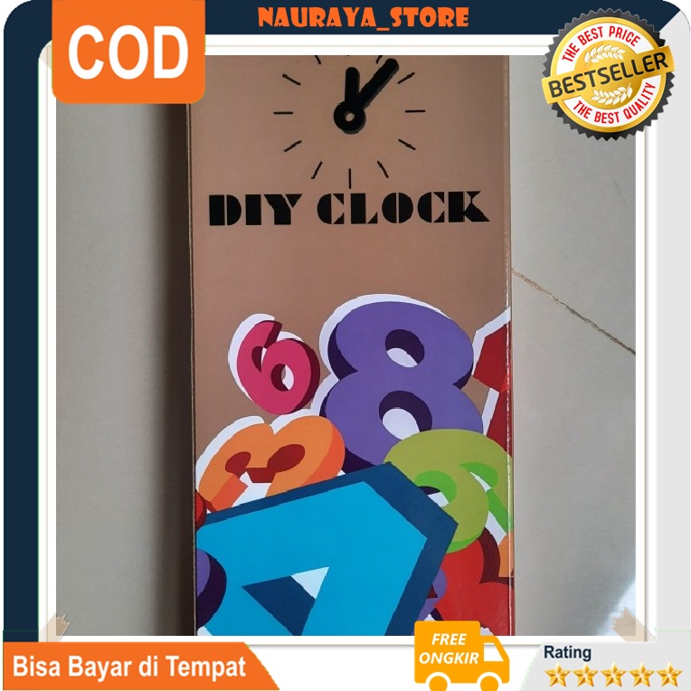 Giant Clock Wall Jam Dinding Tempel Besar Tembok 3D Diy Romawi Jumbo Tempelan Murah Aksesoris Ruanga