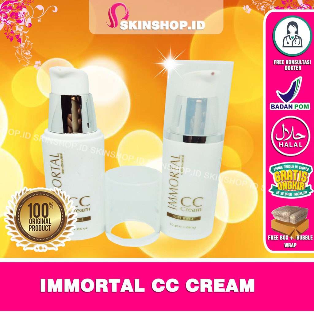 Immortal CC Cream 30gr Original / CC BPOM Aman