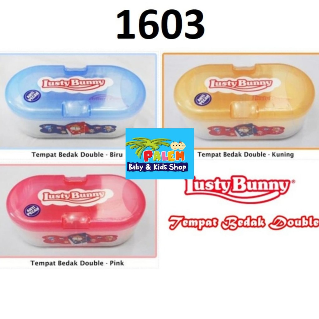 lusty bunny tempat bedak double kapsul/perlengkapan bayi