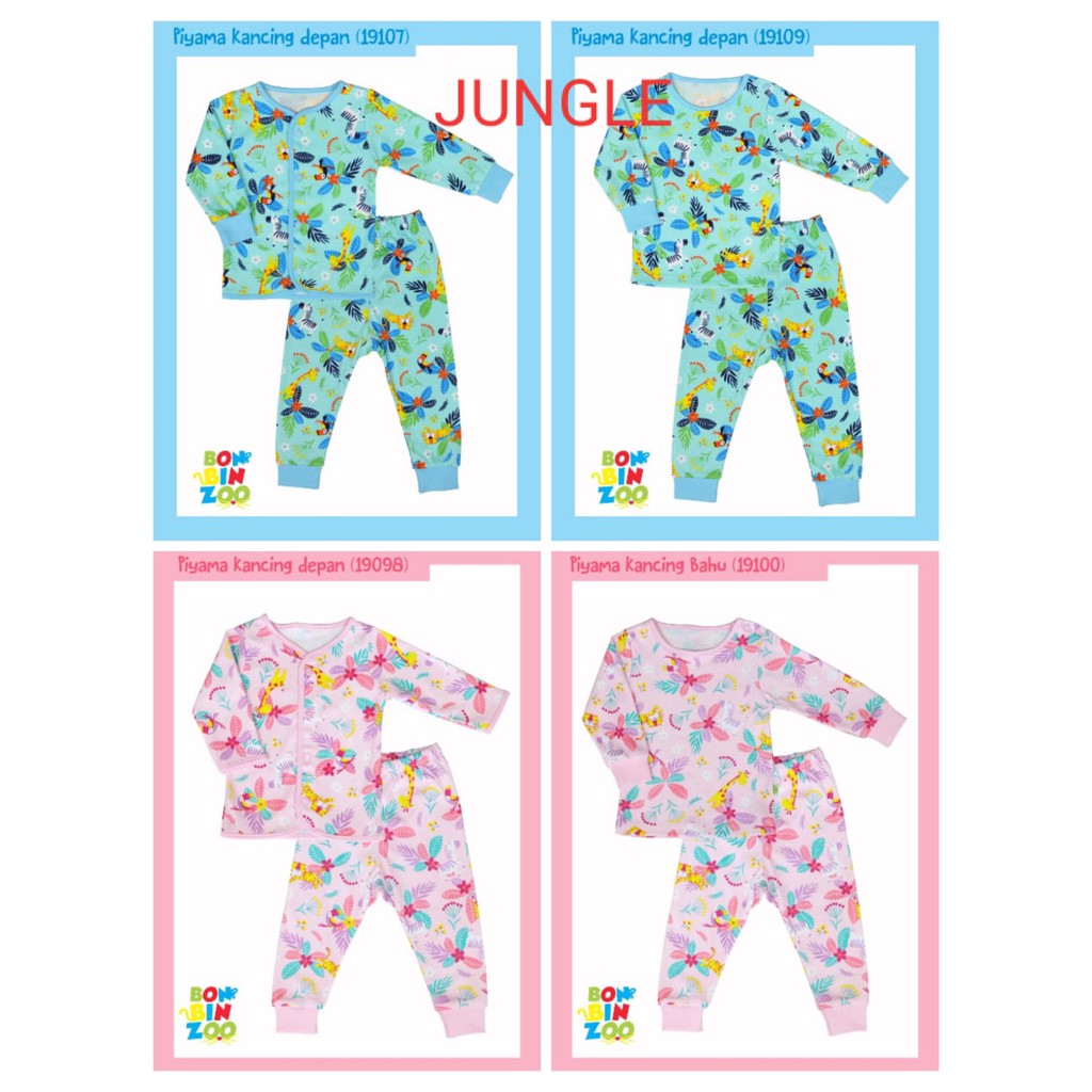 Bonbinzoo Setelan piyama anak Panjang FULL PRINT SNI nyaman lembut 0-12 Bulan setelan baju anak