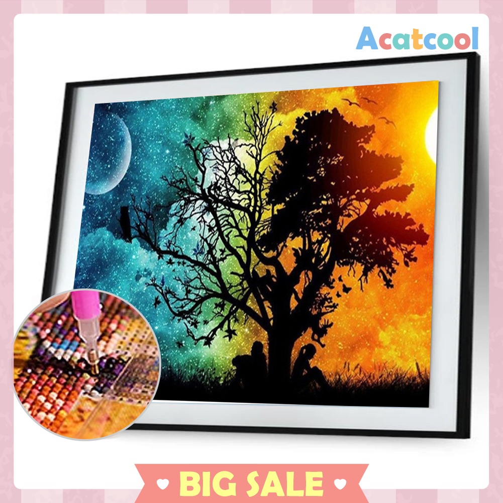 Full Drill Diamond Tree Painting DIY Mosaic Cross Stitch Embroidery Decor