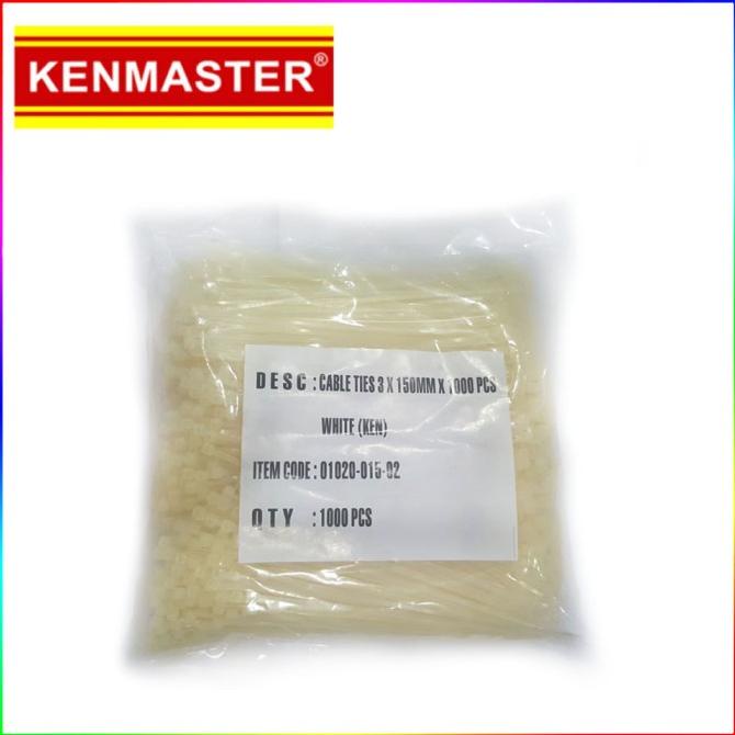 

Kenmaster Nylon Kabel Tis 15 Cm Cable Ties 3 X 150 Mm 1000 Pcs Putih Terlaris