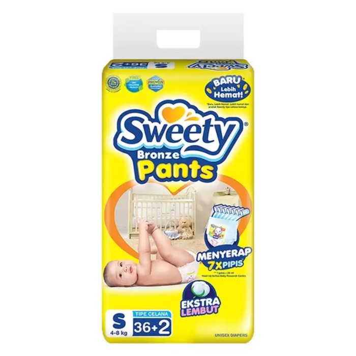 Sweety Bronze Pants S36 Diapers - Popok Celana Sekali Pakai