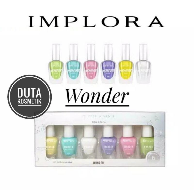 [6 pcs] KUTEK IMPLORA NAIL POLIS WONDER BPOM