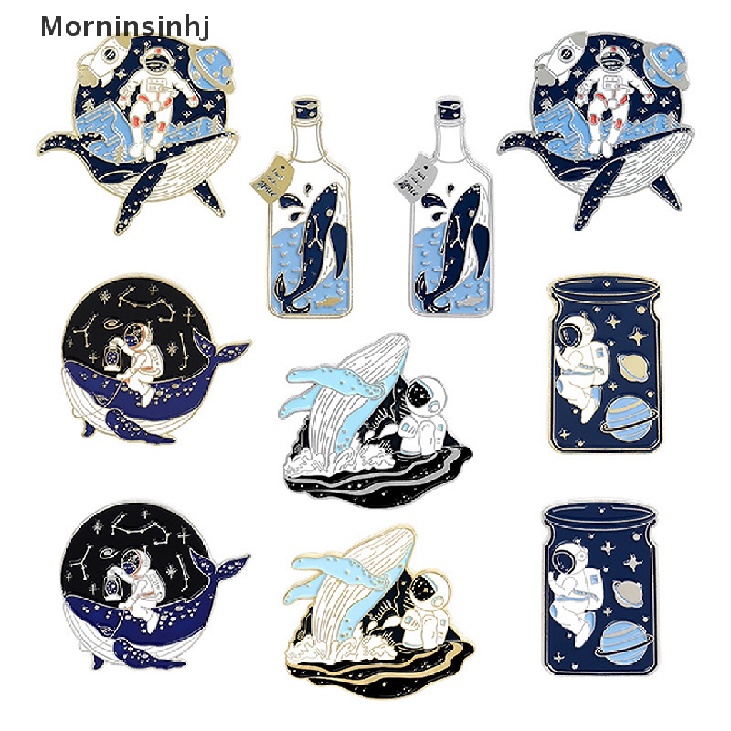 Mornin Whale Bros Pin Enamel Bentuk Ikan Paus Untuk Aksesoris Tas