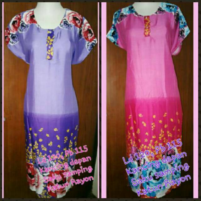 DASTER MIDI - DASTER KANCING DEPAN - Daster busui - Daster murah - Daster wanita - Daster adem