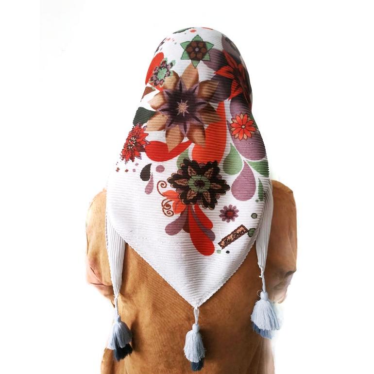 Plisket Pompom Motif Jilbab Motif Bandul Pompom Segi Empat Voal Motif Kerudung Motif Plisket Lidi Te