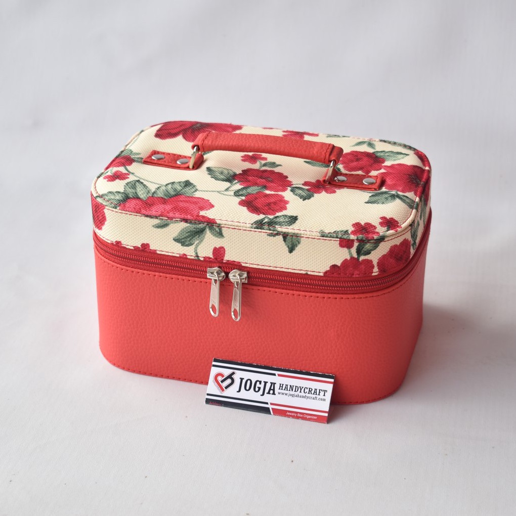 Red Flower Tempat Make up Cantik / Tas Kosmetik / Beautycase / Cosmetic Pouch