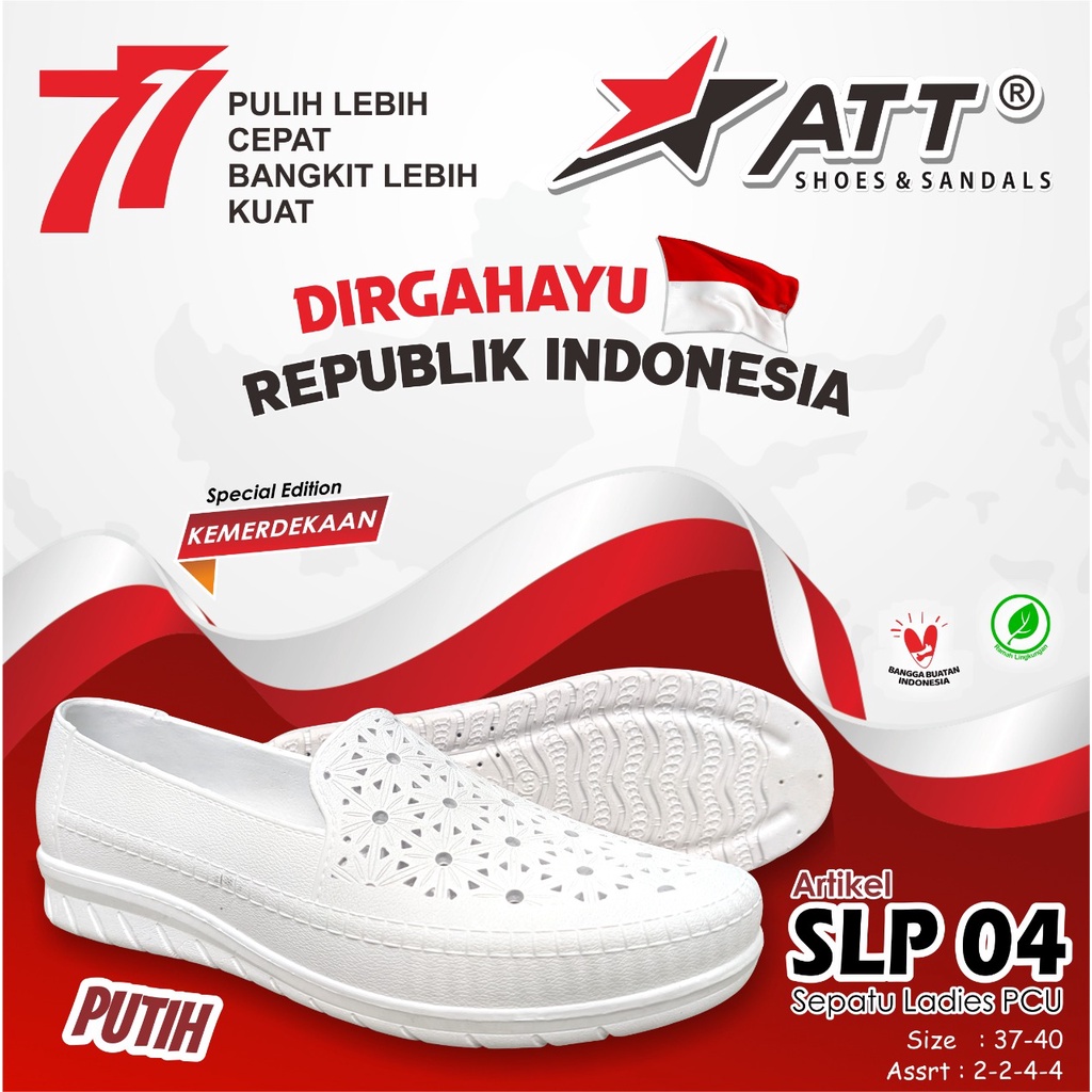 ATT SLP 04 Sepatu Karet Wanita Slip on WHITE