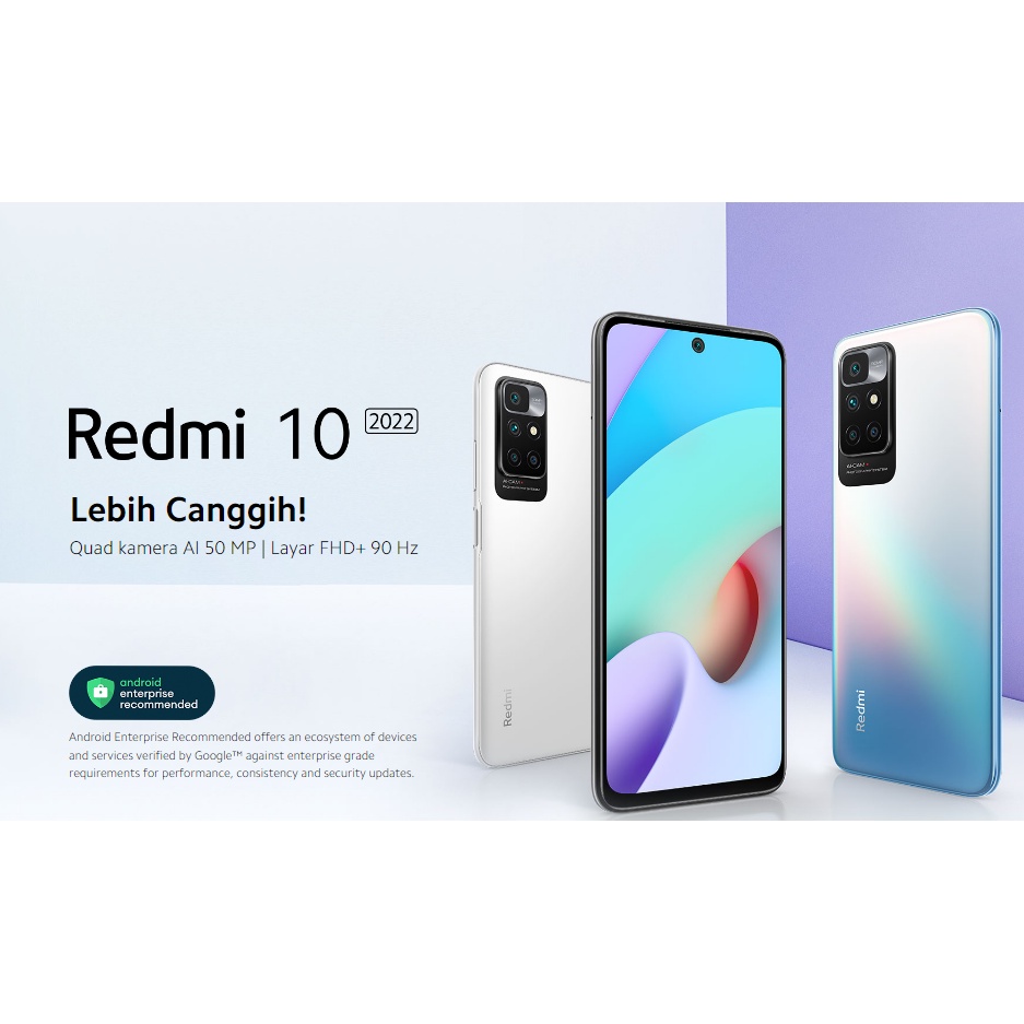 Redmi 10 2022 128Gb Handphone | HP Xiaomi Mi Redmi 10 6+128GB Layar 6.5&quot; Smartphone Android HP - Garansi Resmi TAM 1 Tahun