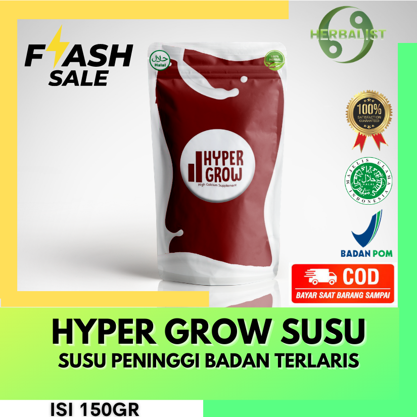 HYPER GROW SUSU – Peninggi Badan Terlaris / susu penambah tinggi badan / penambah tinggi badan cepat