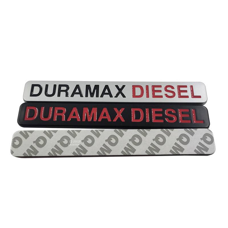 1pc Stiker Emblem Logo Tulisan Duramax Diesel Bahan Metal Untuk Dekorasi Mobil