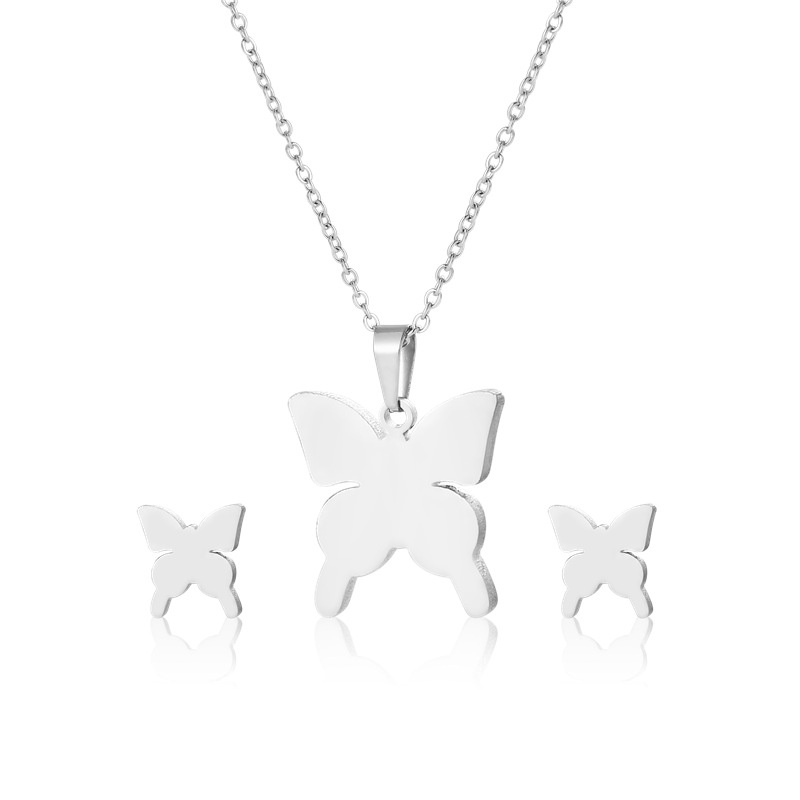 Ornamen Kupu-Kupu Bahan Stainless Steel Gaya Jepang Dan Korea Untuk Wanita Butterfly K