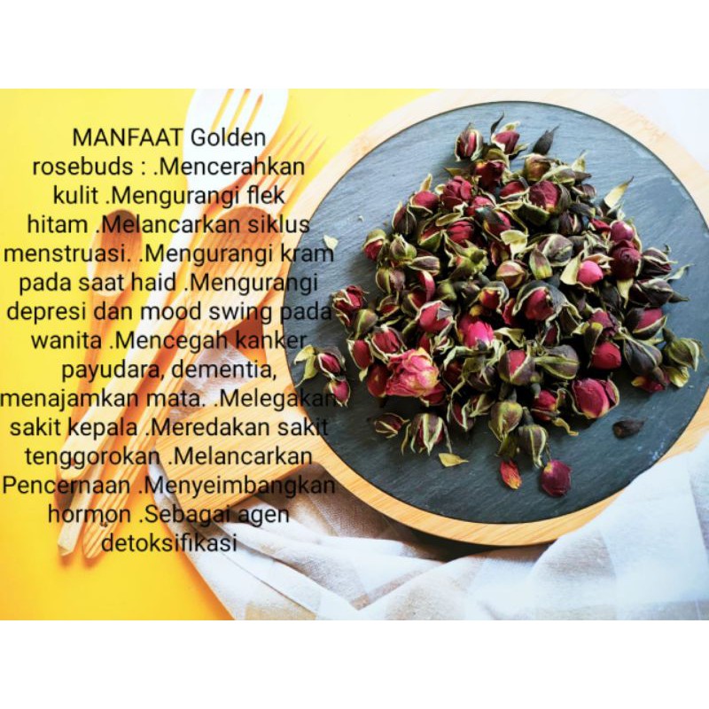 

Golden rosebuds tea