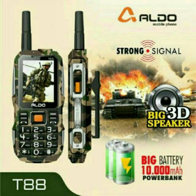 Hp aldo t88 army antena big speaker t 88