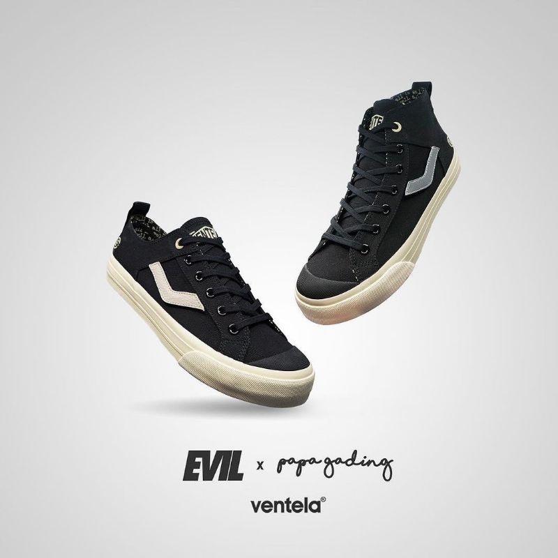 Sepatu Ventela Evil Low Papa Gading Ventela Evil x Gading Low Black ventela All is Well Ventela Gadi