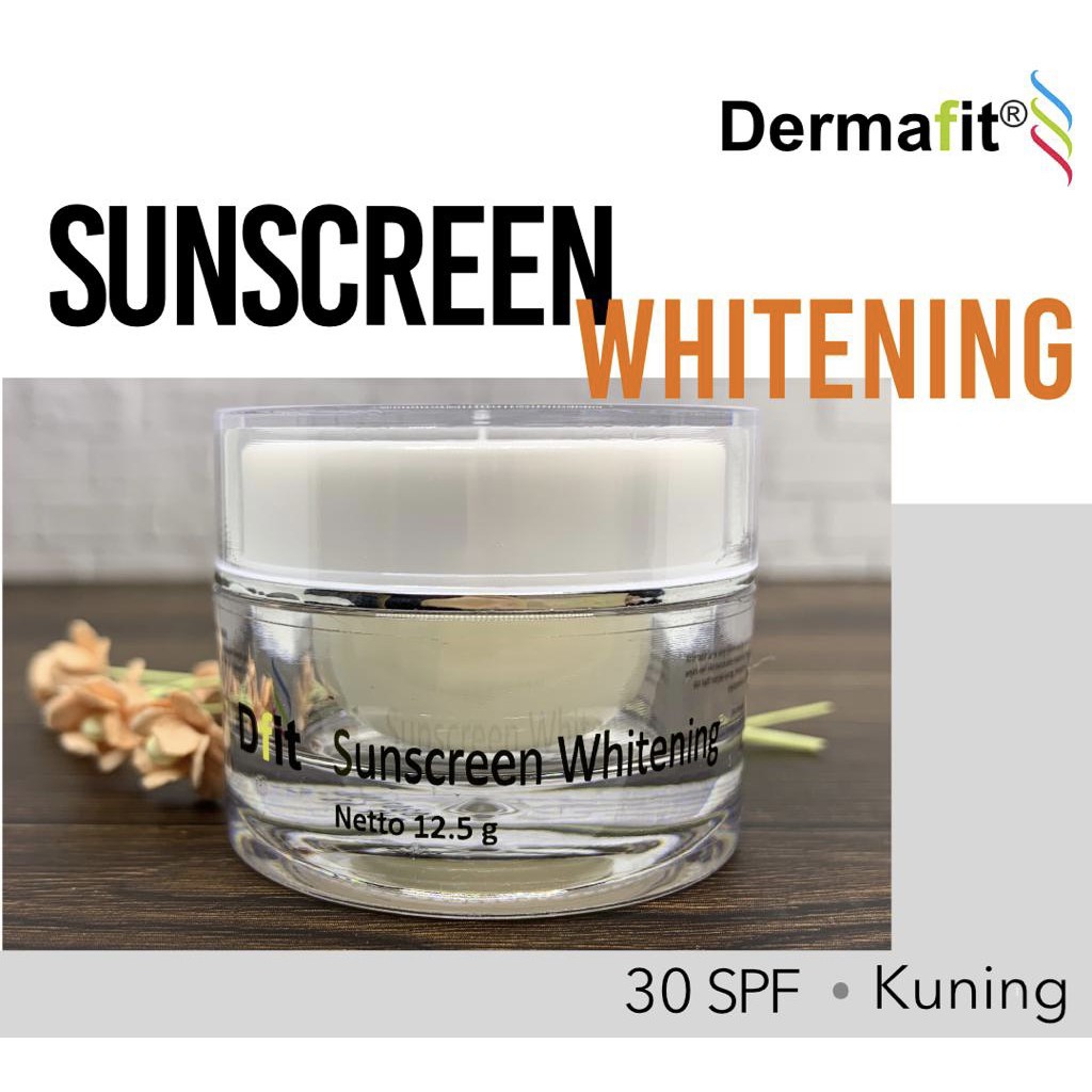 Dfit® Sunscreen Whitening | krim tabir surya wajah SPF 30 plus Glutathion | Dermafit®