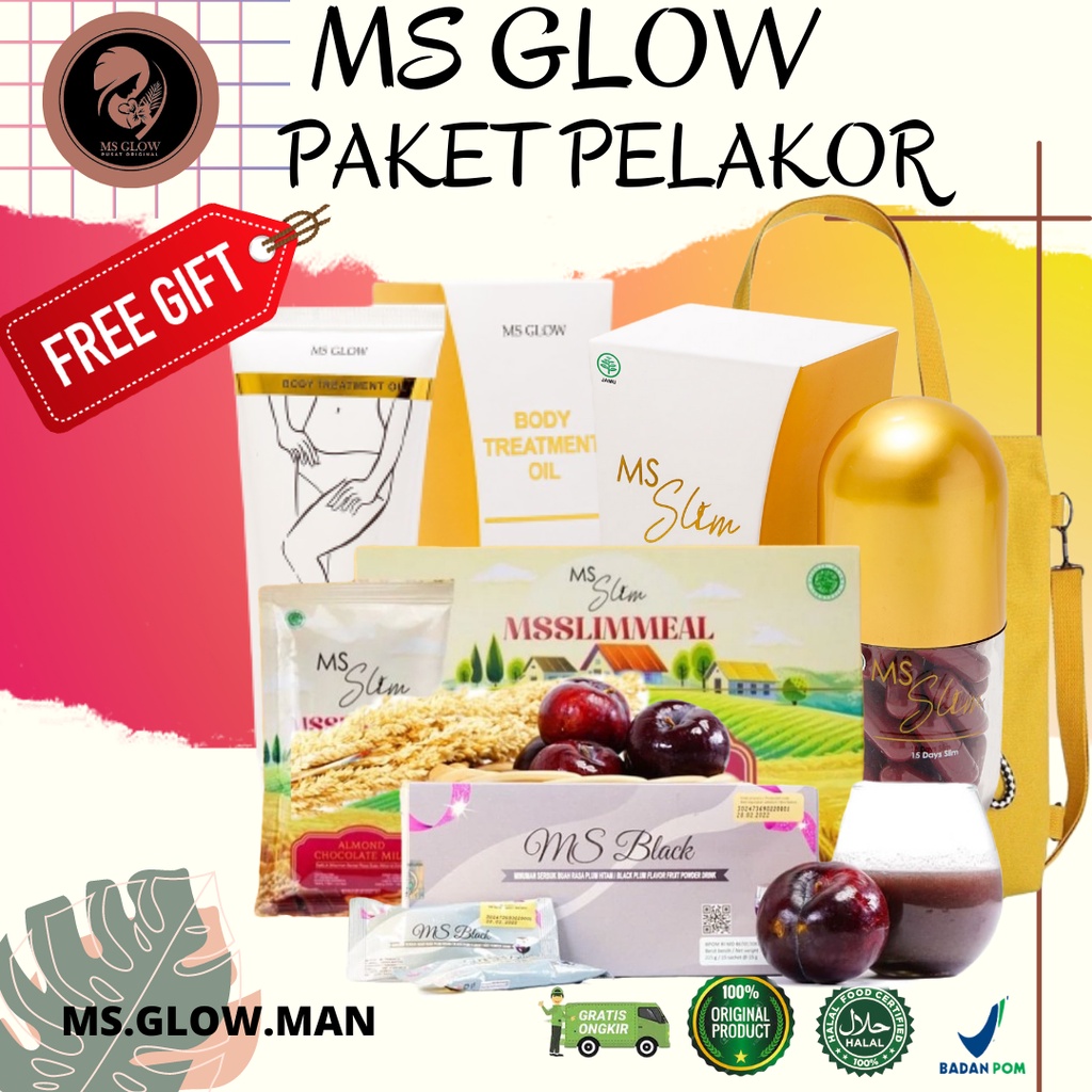 MS SLIM PAKET PELAKOR / MS BLACK & SLIMMING CAPSULE / PAKET PELUNTUR LEMAK KOTOR ASLI ORIGINAL BPOM 