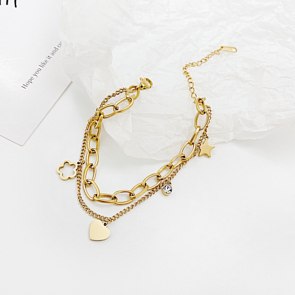 Gelang GL69 Stainless Steel / Titanium Premium Fashion Wanita Gelang Unik Lucu Keren Bagus Banget /Deluna/ BS