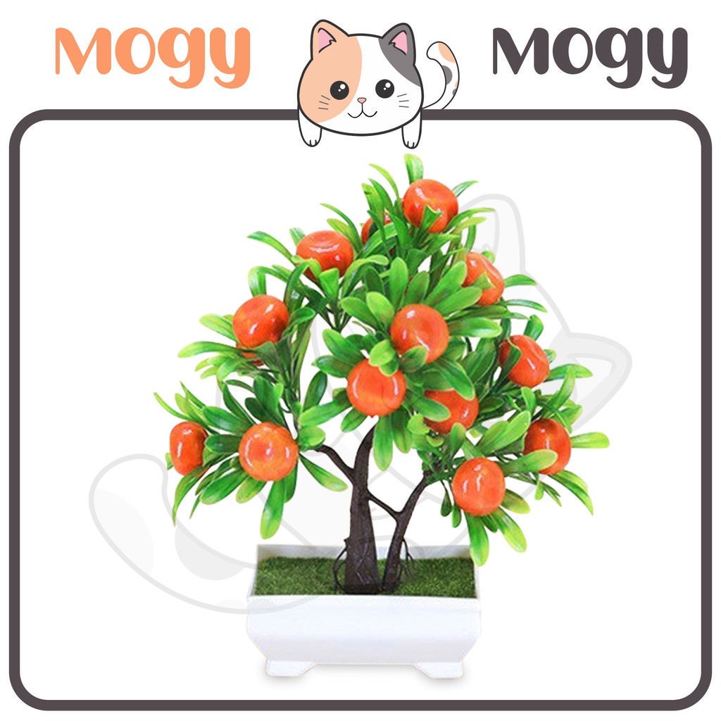 MOGYMOGY PT25 Tanaman Hias Bunga Hias Plastik Pot Bongsai Artificial Flower Decoration