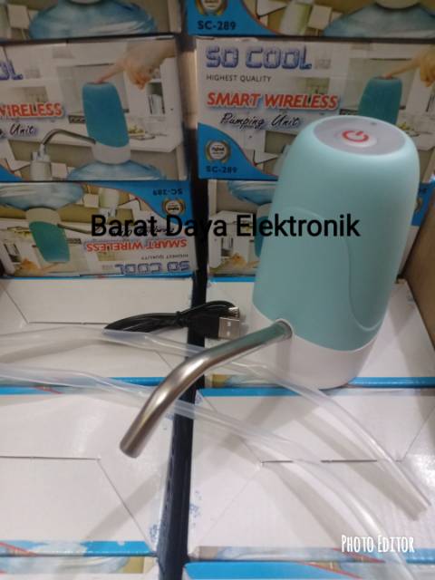 Pompa Galon Otomatis/Water Pump/Pompa Elektrik Recharger USB+LED