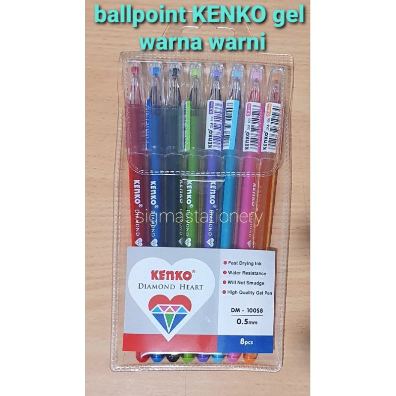 

Ballpoint KENKO Gel 8 warna / Diamond Gel Murah