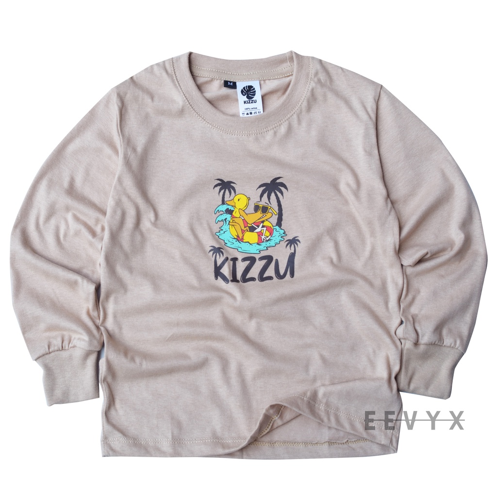 Kizzu Baju Kaos Anak Laki Laki Lengan Panjang Umur 1-12 Tahun - Duck Coksu - Eevyx Store