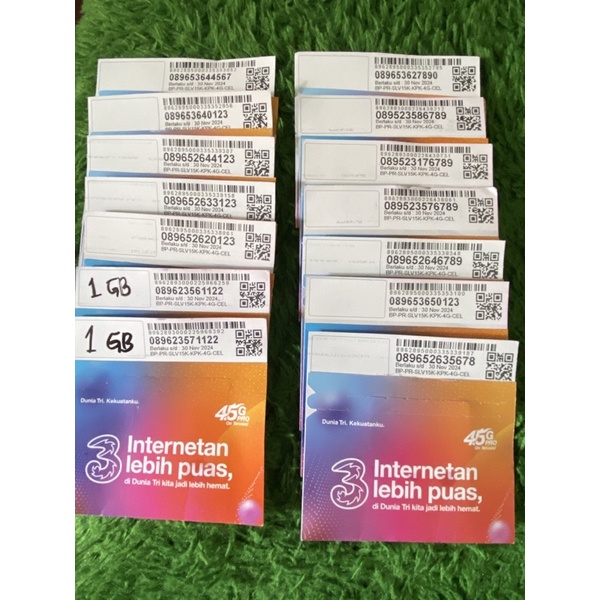 NOMOR CANTIK TRI 1234 567/ KARTU INTERNET TRI / NOMOR TRI CANTIK 4567