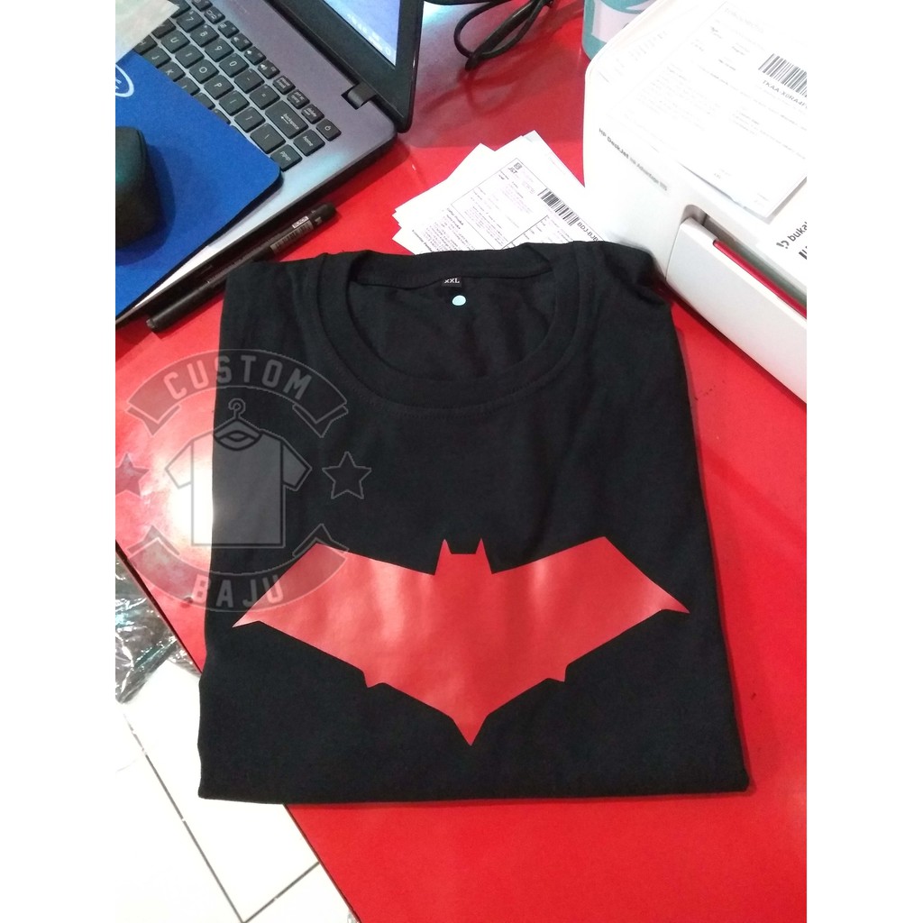 Kaos Superhero Red Hood Logo Batman Jason Todd ukuran Anak dan Dewasa