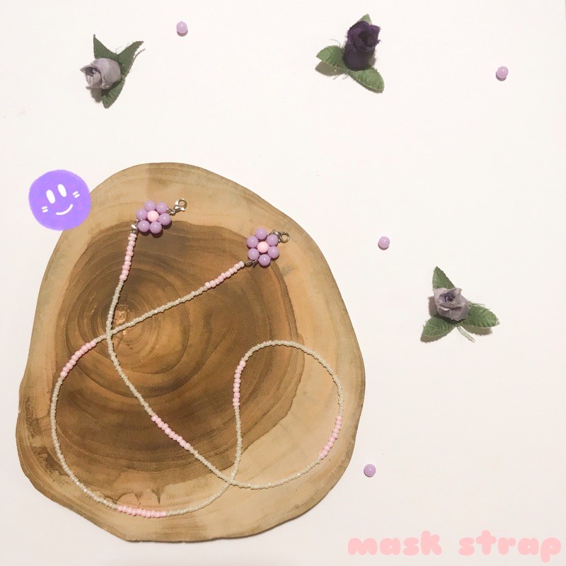 

maskstrap bunga pastel