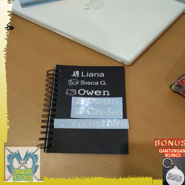 

TERMURAH Label Nama Vinyl isi 10pc + 1 bonus ( Stiker / Sticker ) Dragon Sticker