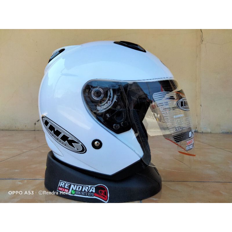 Helm INK Centro Solid White. 100% Original. ogkir Termurah 2KG-2