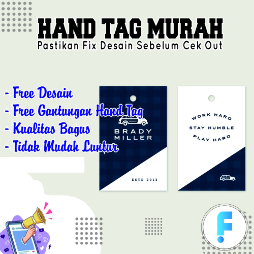 

HANDTAG BAJU CUSTOM | HANGTAG MURAH | TAG HARGA | LABEL BAJU free Tali